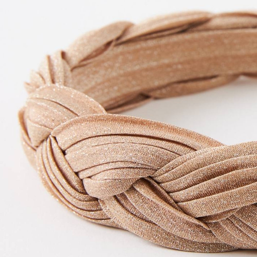 HTF Anthropologie Shimmer Braided Headband - Picture 3 of 3